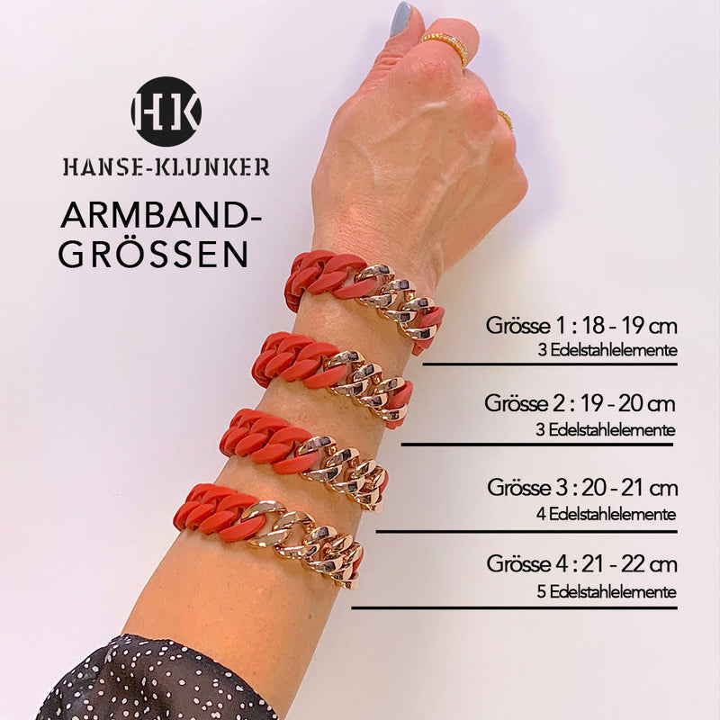 Damen Armband Silikon Marsala / Edelstahl Gold